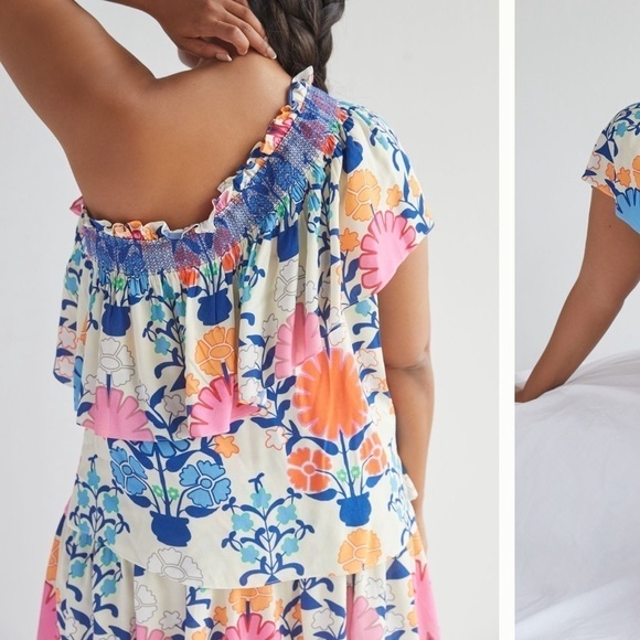 Plenty by Tracy Reese one shoulder ruffle blouse - Picture 4 of 8